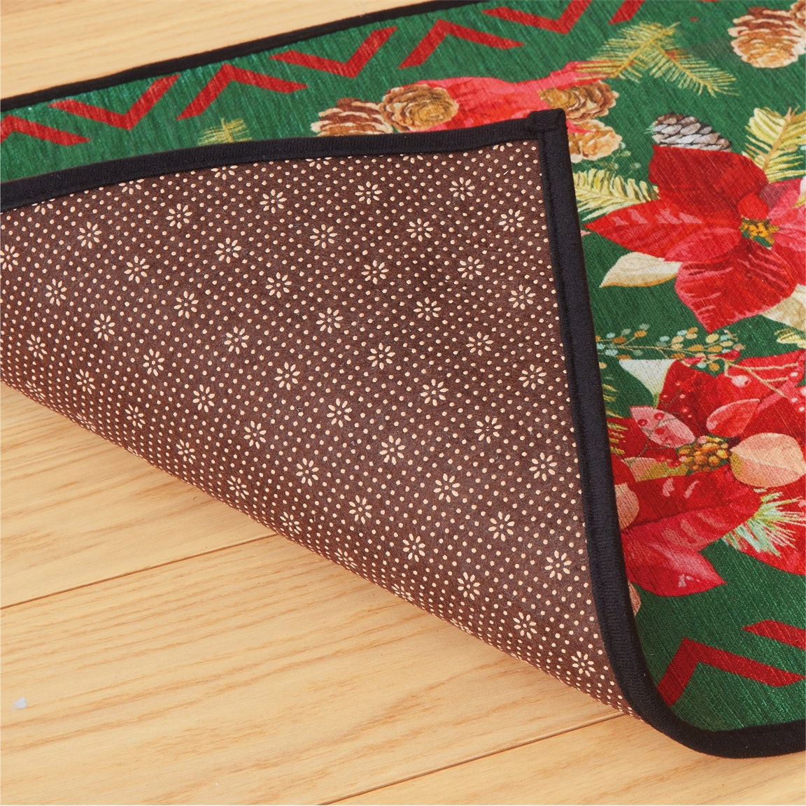 Tapis poinsettias vert — vue 3