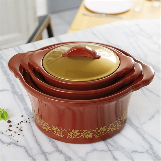 3 plats isotherme liseré doré