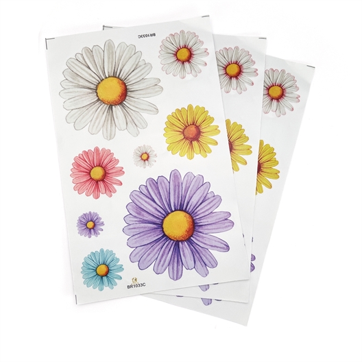 Stickers poubelle fleurs