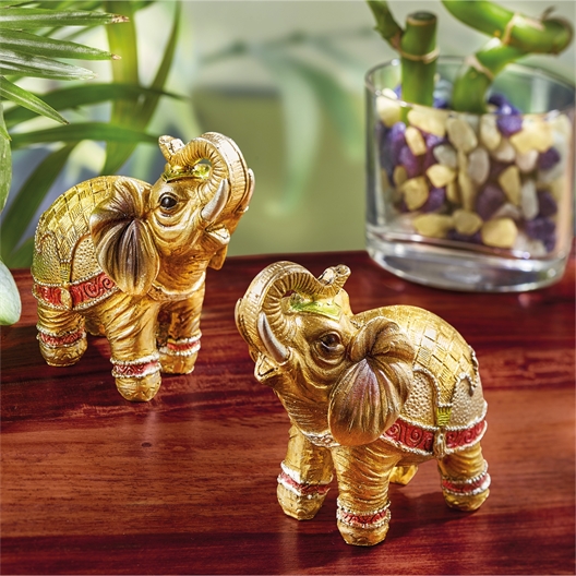 Lot de 2 statuettes éléphants