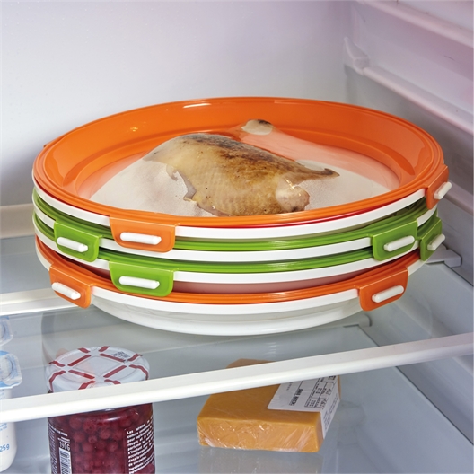 Lot de 2 ou 4 plats de conservation ronds