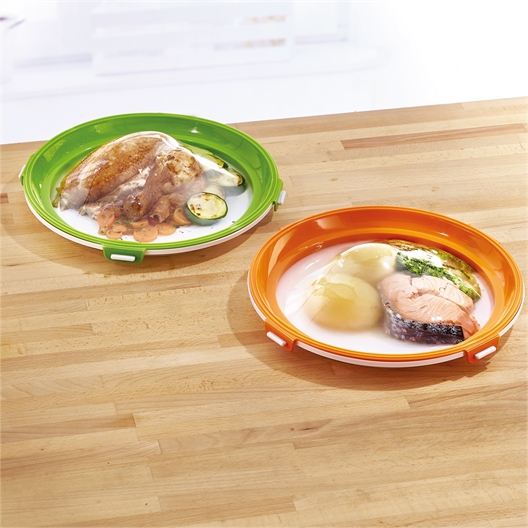 Lot de 2 ou 4 plats de conservation ronds