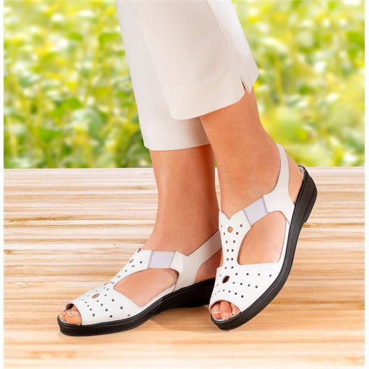 Sandales ajourées Sandra : divers coloris