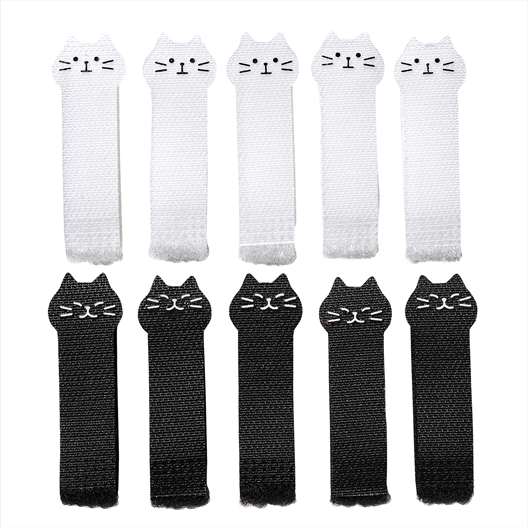 Lot de 10 attaches câbles chats