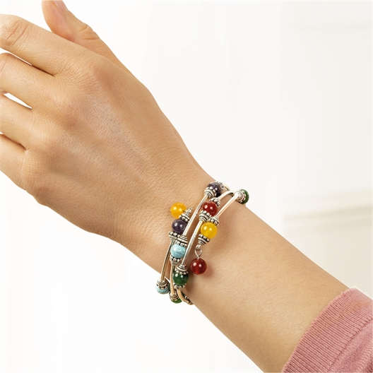 Bracelet multirang pierres