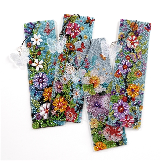 Kit broderie diamant - 4 marque-pages