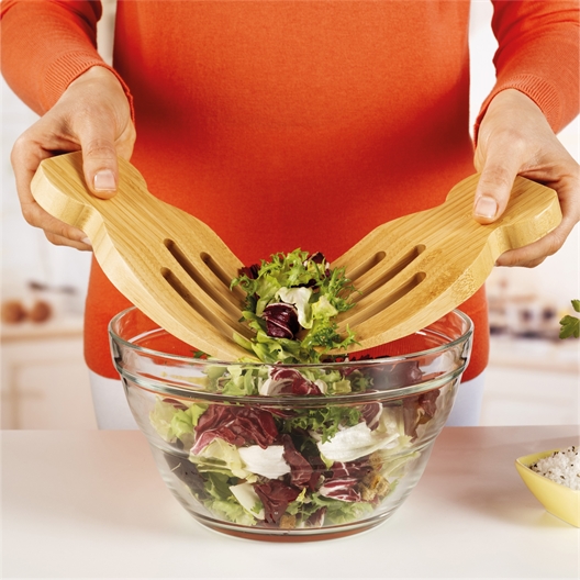 Couverts à salade bambou