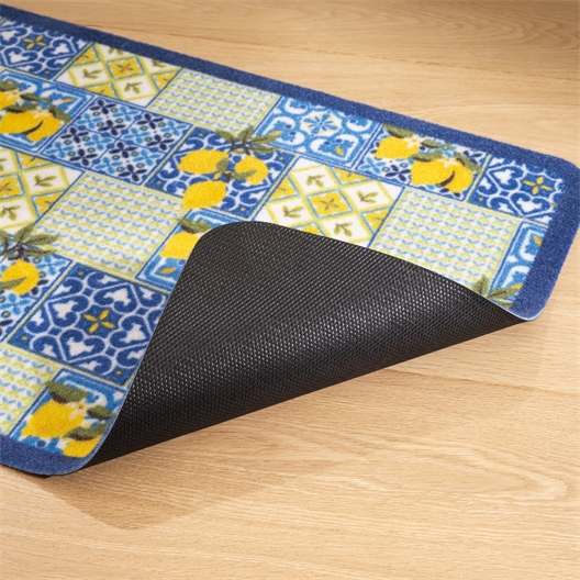 Tapis citron Bleu 40 x 60 cm