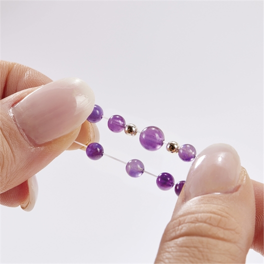 Bague élastique Améthyste