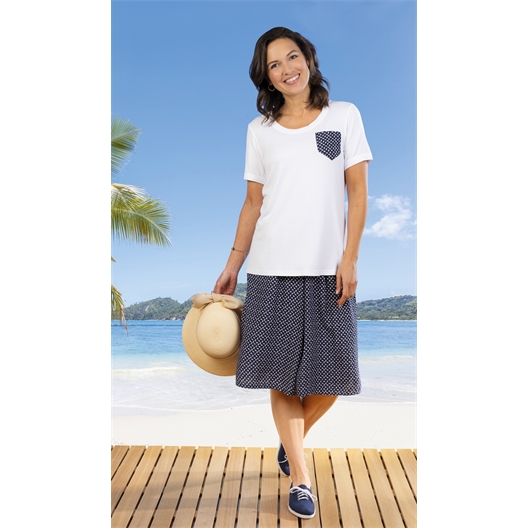 Tee shirt blanc poche fantaisie