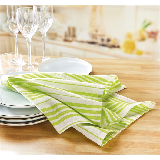 10 torchons cottage vert ou prune