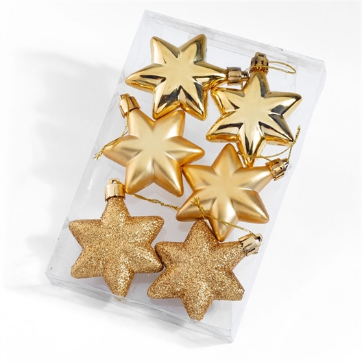 6 étoiles dorées Noël