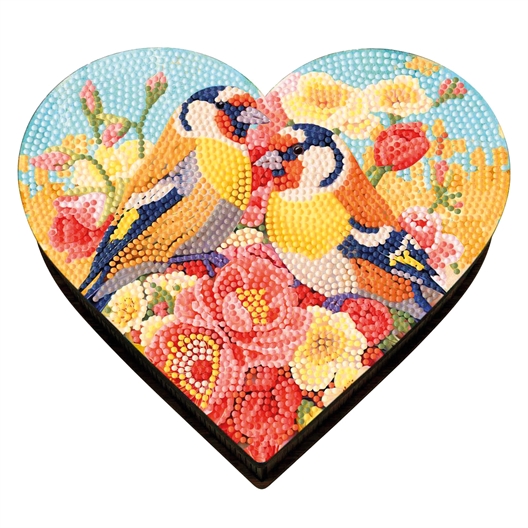 Boîte coeur broderie diamant