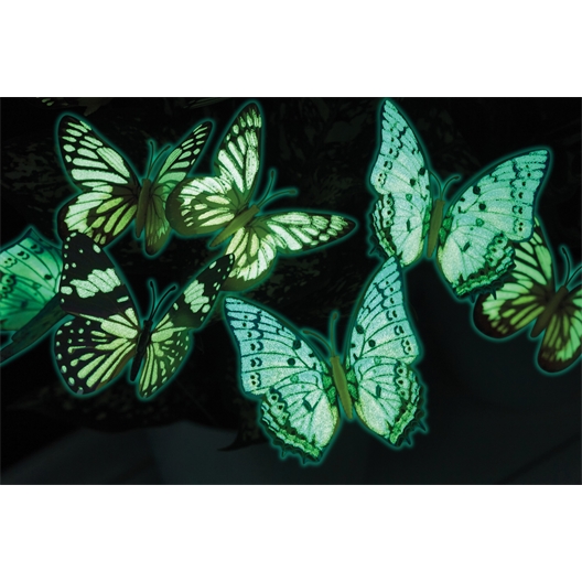 18 papillons phosphorescents