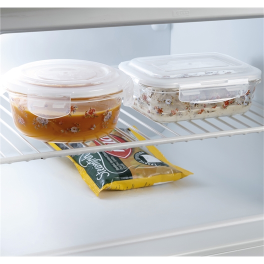 Lot de 3 boîtes borosilicate fleuries