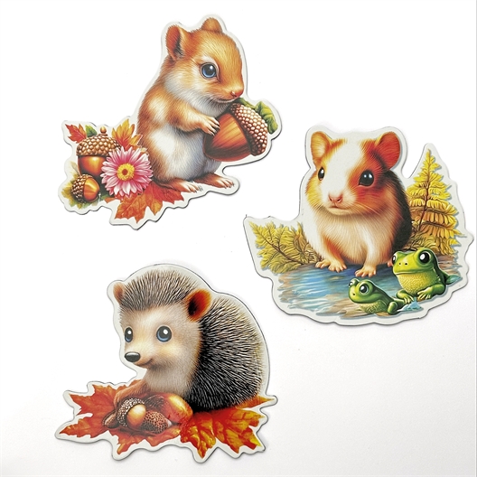 Lot de 6 magnets animaux du jardin
