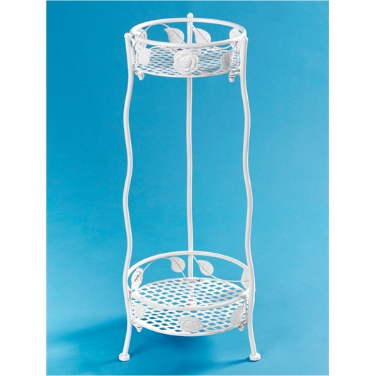 Support piédestal blanc pour plante