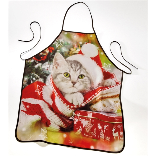 Tablier chat de Noël