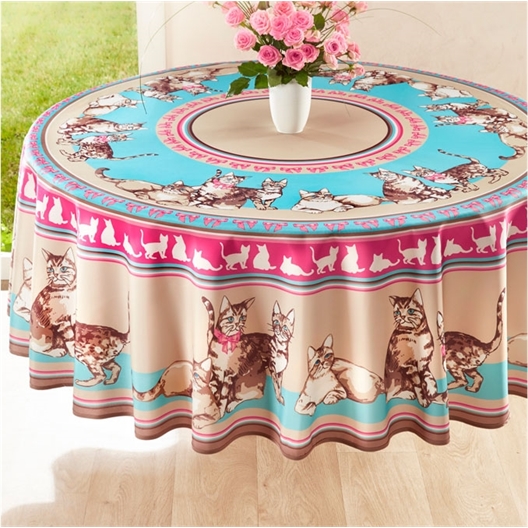 Nappe la ronde des chats : Rectangulaire ou Ronde