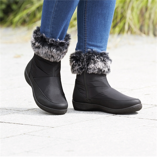 Bottines noires imperméables "Hélène" noir