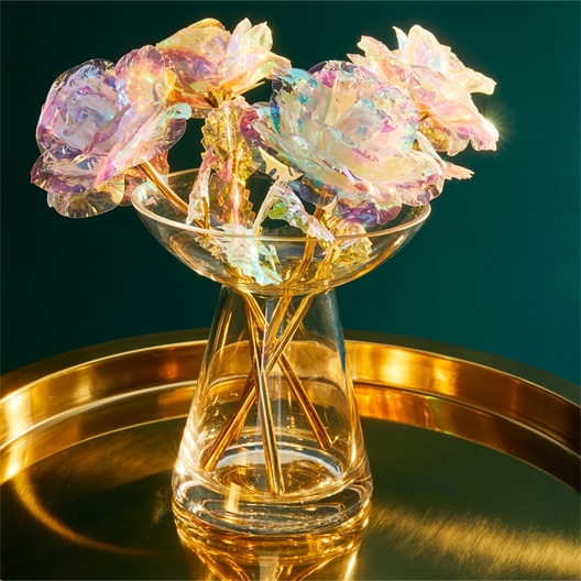 Lot de 4 roses phosphorescentes