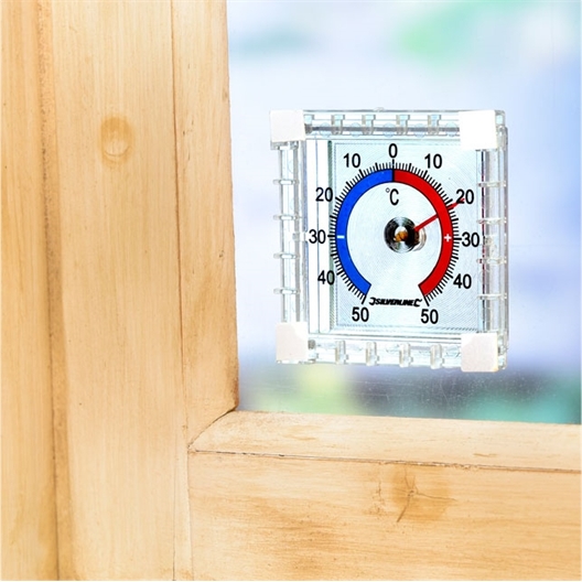 Thermomètre int/ext à coller