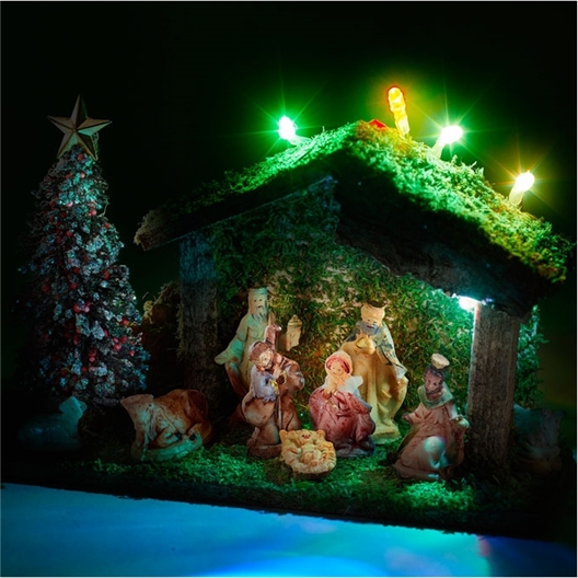 Crèche de Noël LED