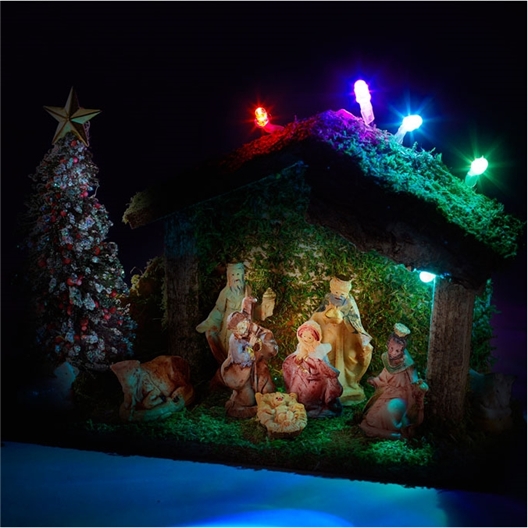 Crèche de Noël LED