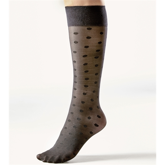 Lot de 3 paires de mi-bas fantaisie de contention Noir