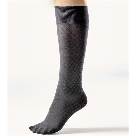 Lot de 3 paires de mi-bas fantaisie de contention Noir