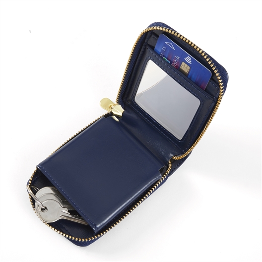 Porte-cartes miroir : marine ou rose