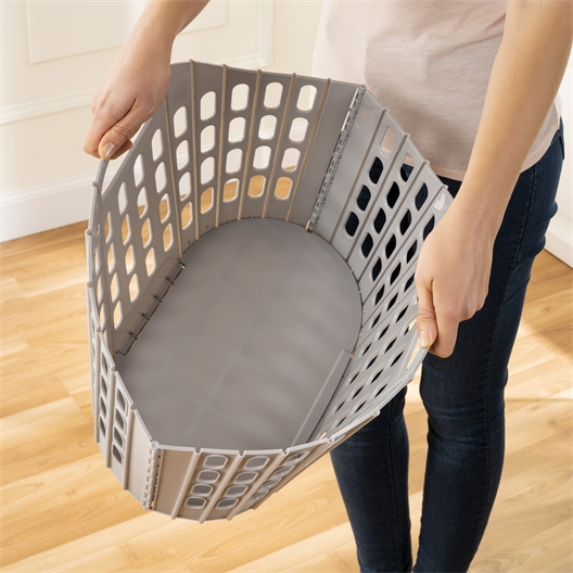 Panier à linge pliable gris