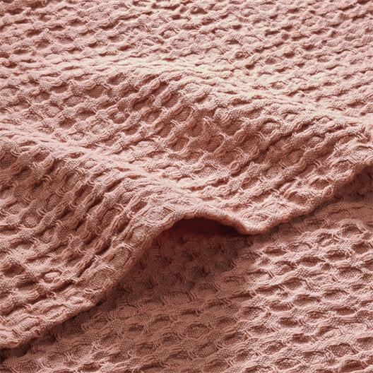 Plaid gaufrette kaki ou rose