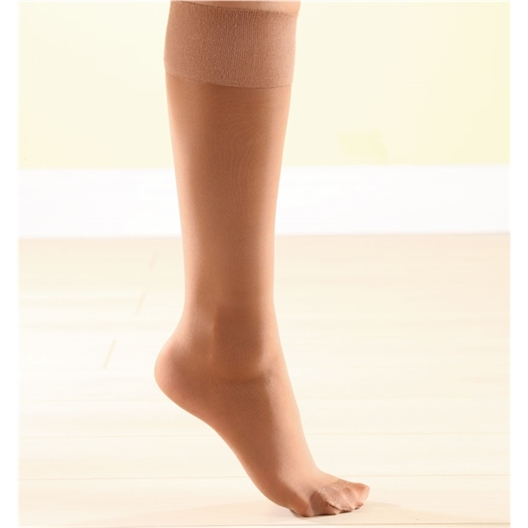 3 paires mi-bas contention légère Noir/ naturel