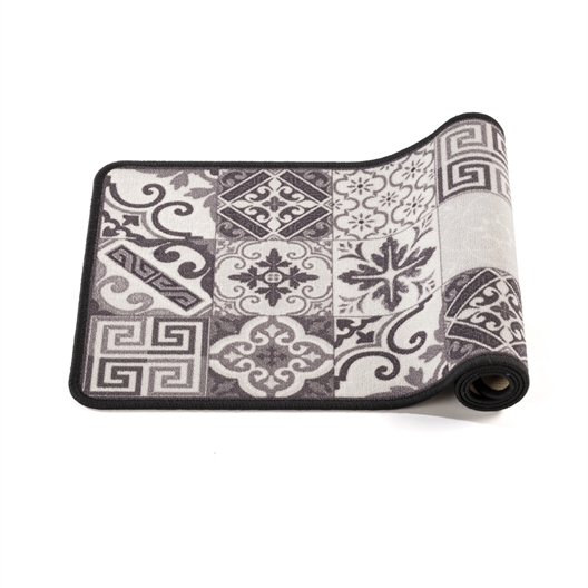 Tapis carreaux de ciment gris 45 x 80 cm