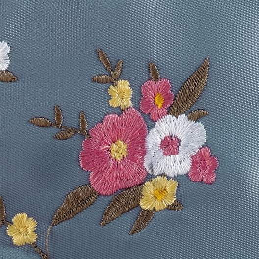 Sac multipoches brodé Bleu