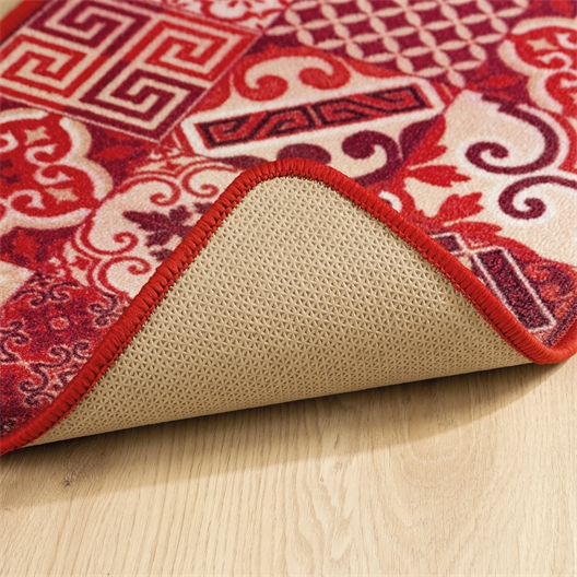 Tapis carreaux de ciment rouge 45 x 200 cm