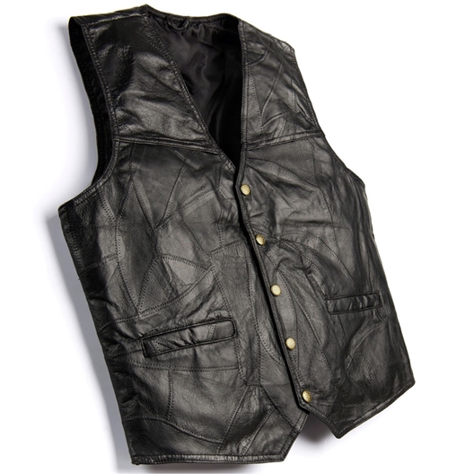 Gilet Sans Manches Patchwork Noir Xxxxl - taille XXXXL