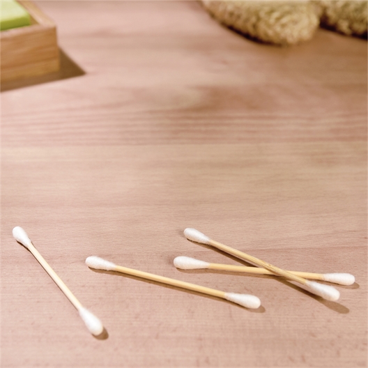 3 boîtes de cotons tiges en bambou