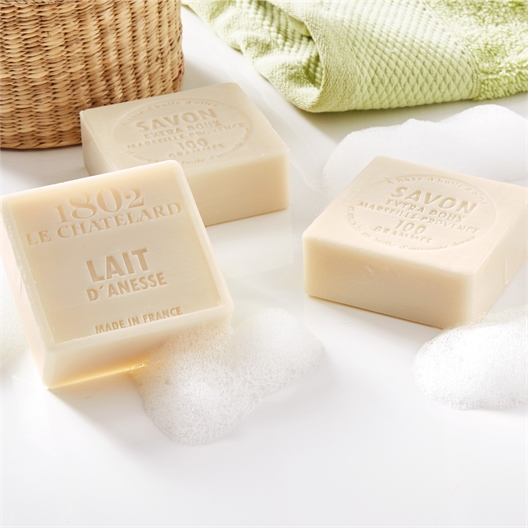 Lot de 3 savons au lait d'ânesse