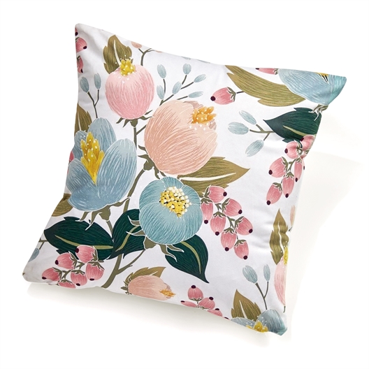 Coussin floral flora ou pivoine