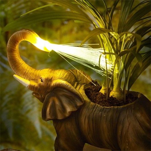Cache-pot lumineux éléphant