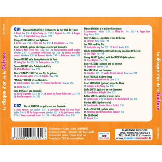 2 cd le Disque dor de la Guitare