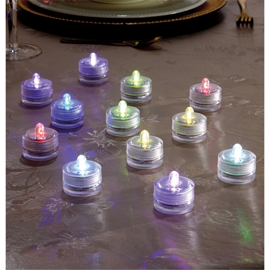12 bougies LED color