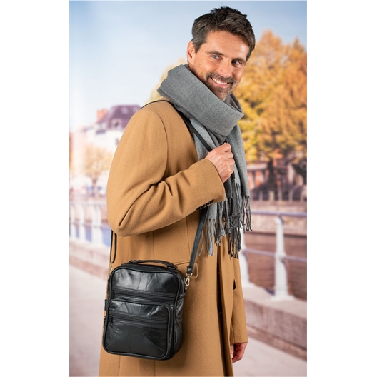 Sacoche homme cuir noir