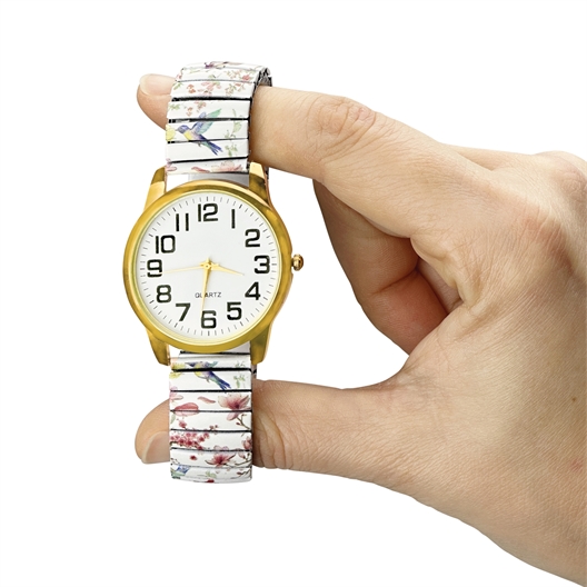 Montre élastiquée imprimée