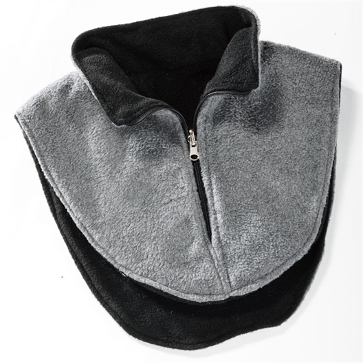 Plastron polaire réversible Noir et gris