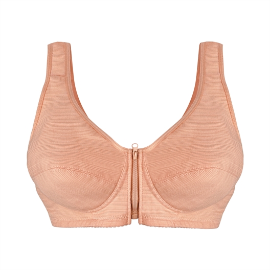 Lot de 3 soutiens-gorge zippés Gris + vieux rose + chair - taille L