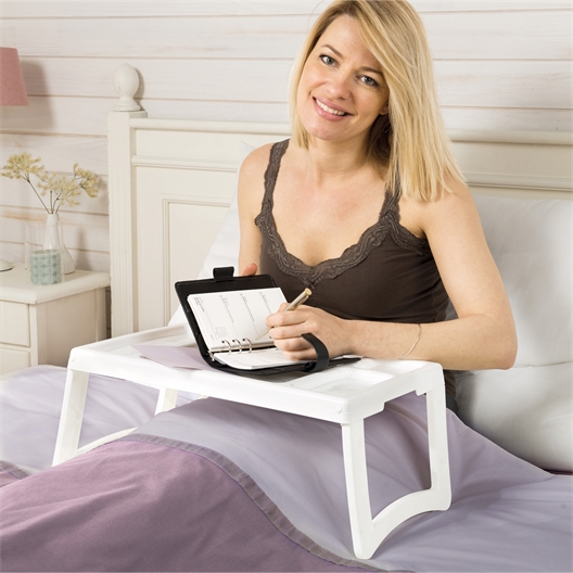 Plateau table de lit blanc