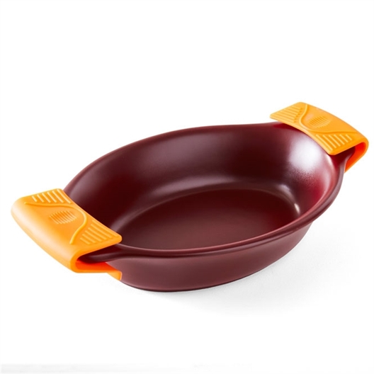 Poignées cocotte amovibles silicone orange
